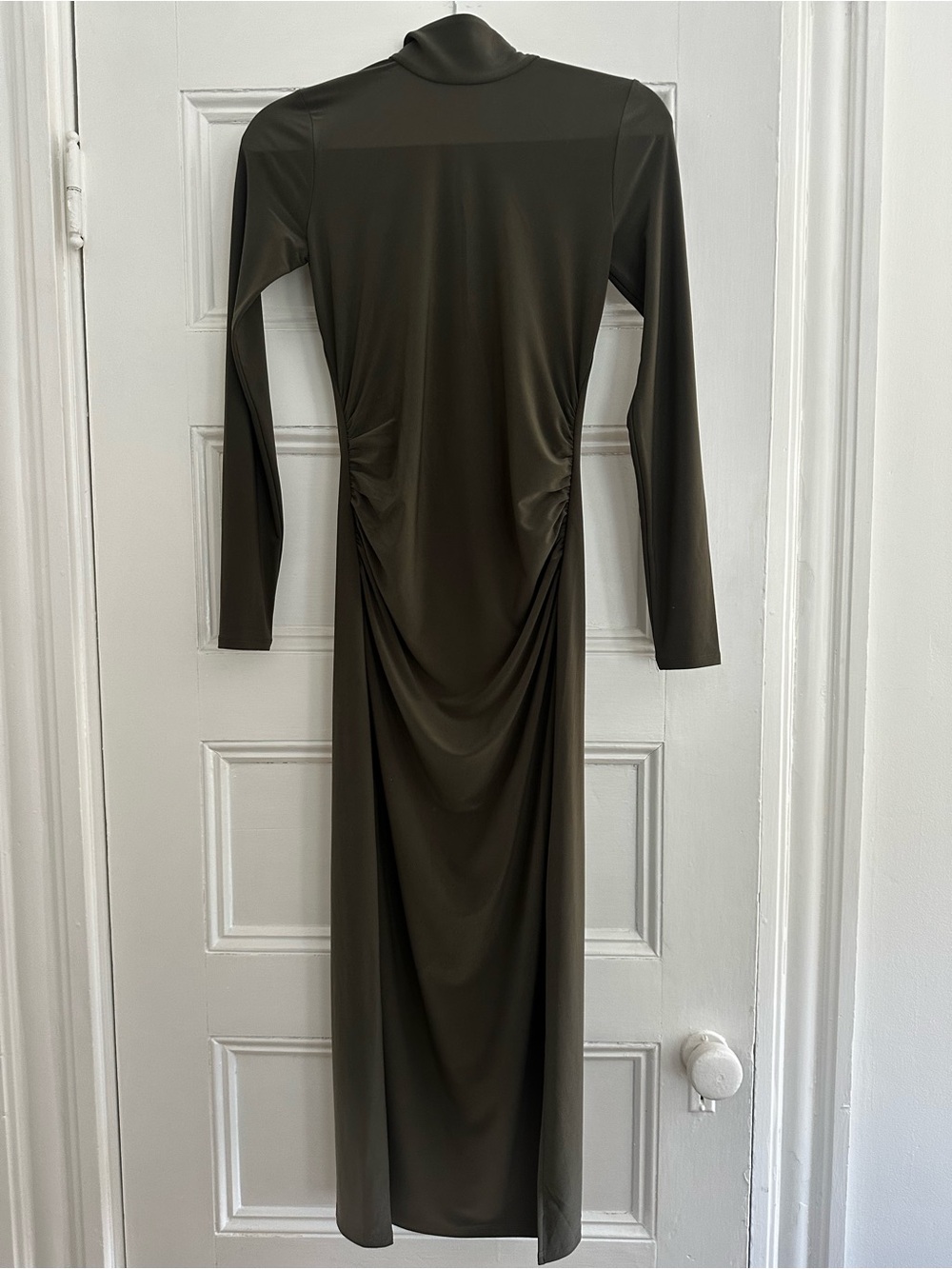 Aritzia Wilfred Olive Green Long-Sleeve Maxi Dress